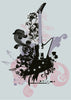 Alice Blue Floral Guitar Tee Alice Blue Floral Guitar Tee