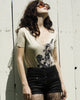 Balearic Sand Floral Guitar Tee Balearic Sand Floral Guitar Tee