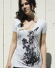 Alice Blue Floral Guitar Tee Alice Blue Floral Guitar Tee