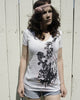 Optic White Floral Guitar Tee Optic White Floral Guitar Tee