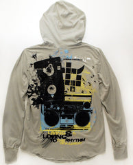 Cadet Grey Boombox Hoodie